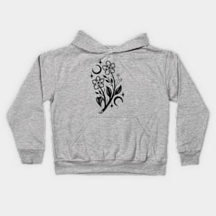 Moonlit flowers Kids Hoodie